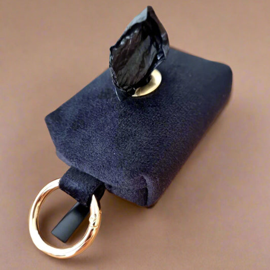 black dog waste bag holder