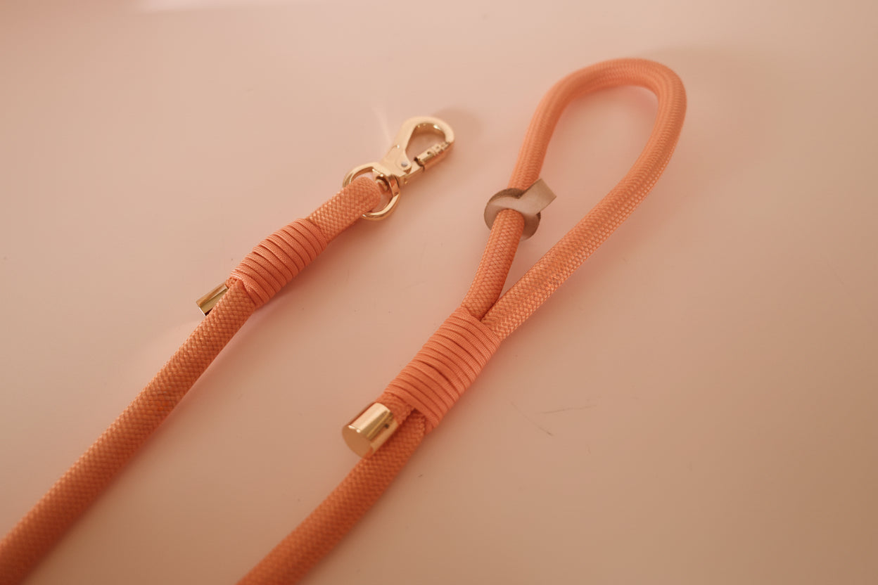 Orange and gold rope leash