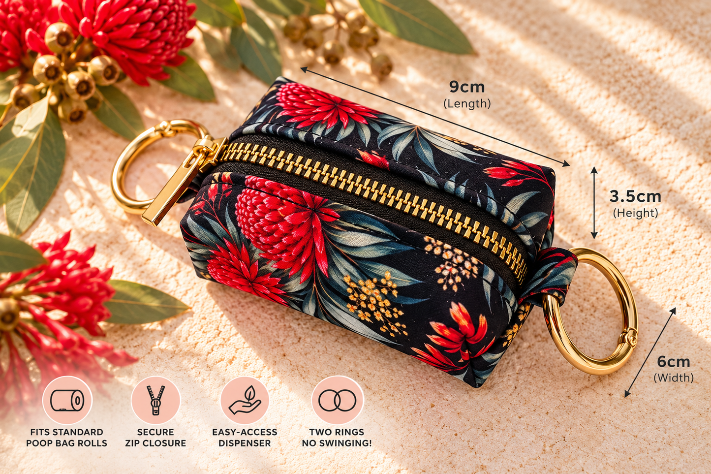 Dog poop bag holder - Waratah