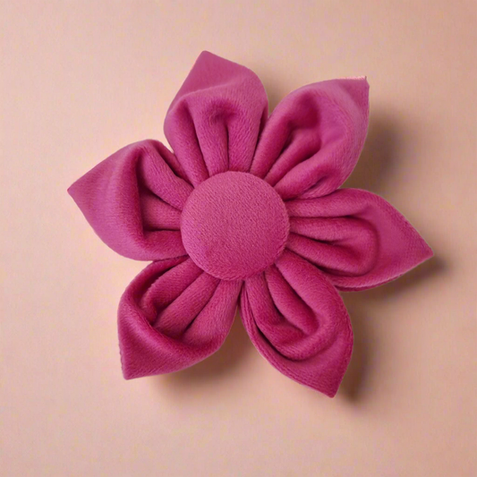 Pink flower for dog collar