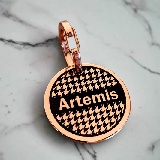 Houndstooth Dog tag