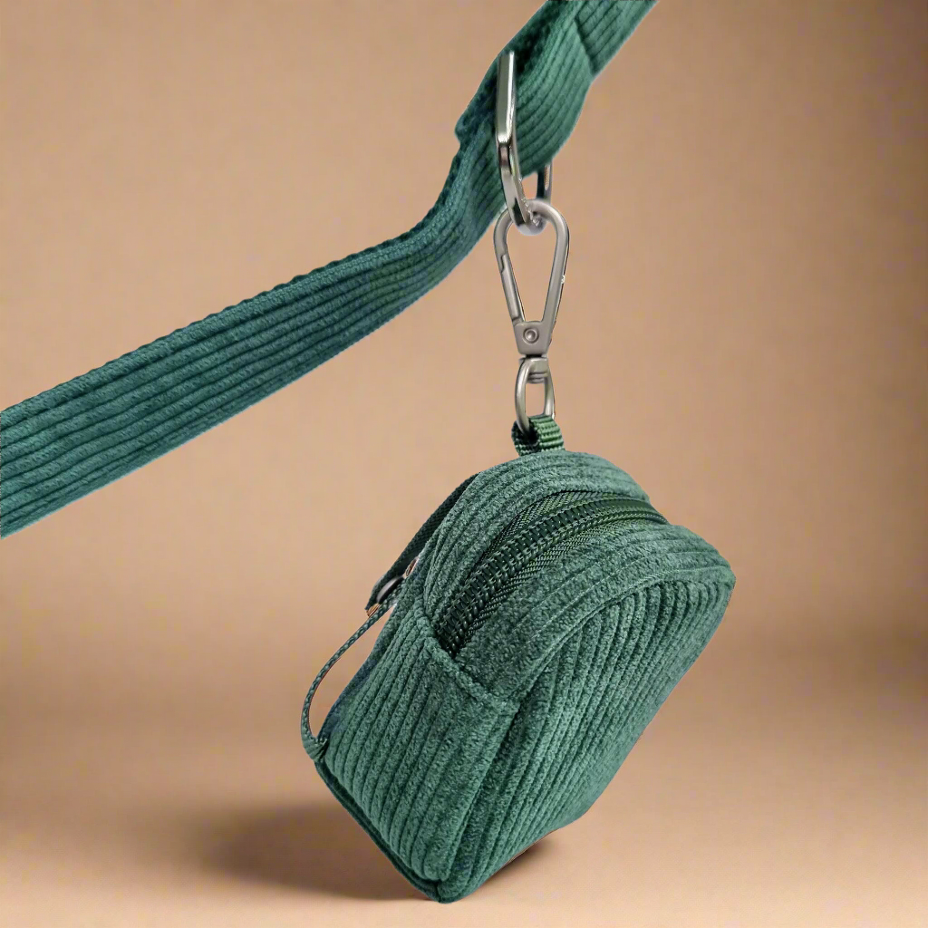 Green Corduroy Dog Leash