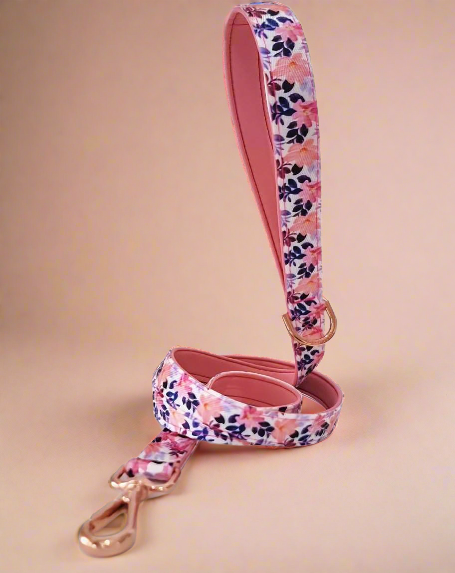 Dog Leash, Layla Floral - Neoprene Padded