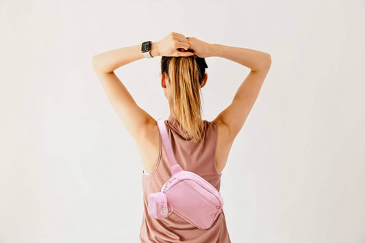 Light pink dog walking bag