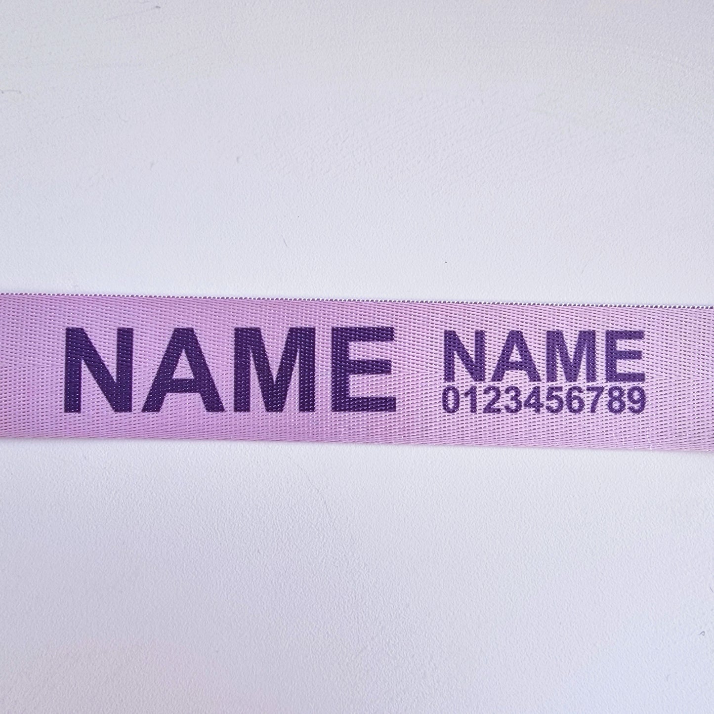 Lilac purple name dog collar personalised