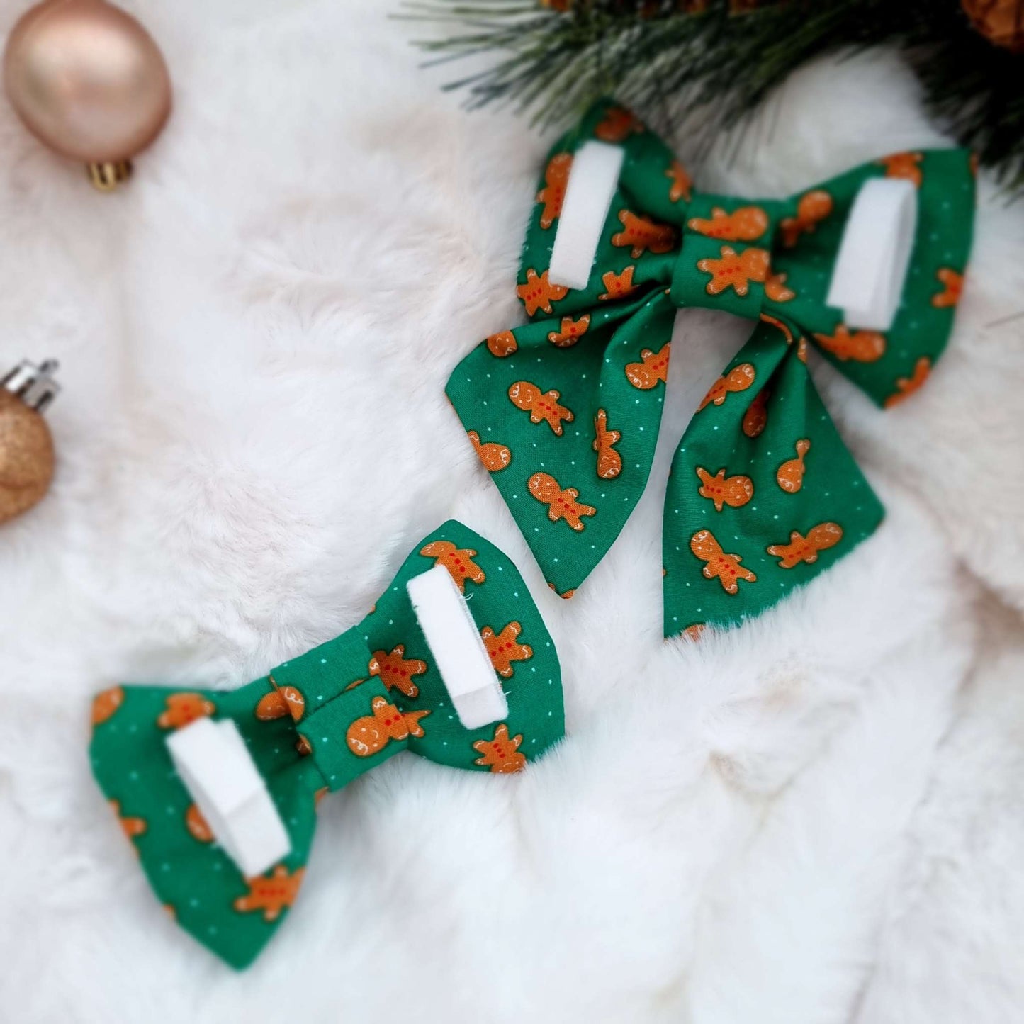 Green dog bow ties Christmas 