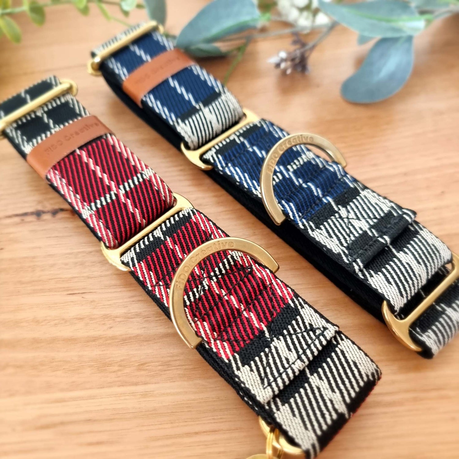 Tartan plaid greyhound collars