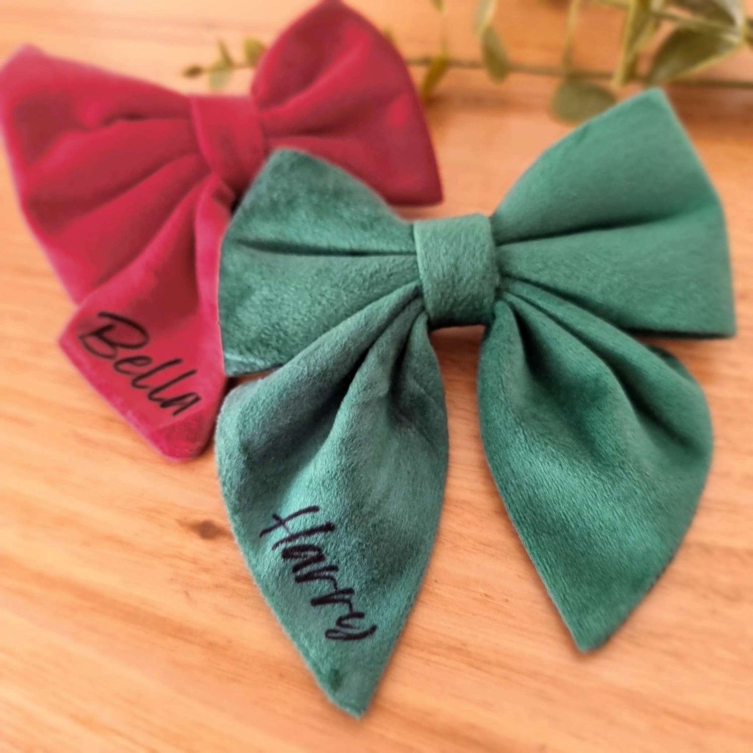 Personalised Christmas dog bow ties 