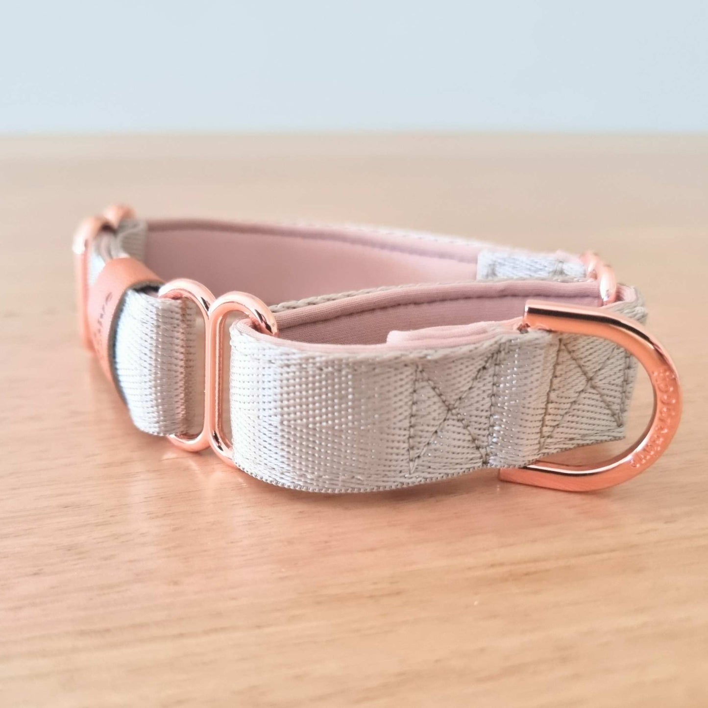 beige padded martingale collar