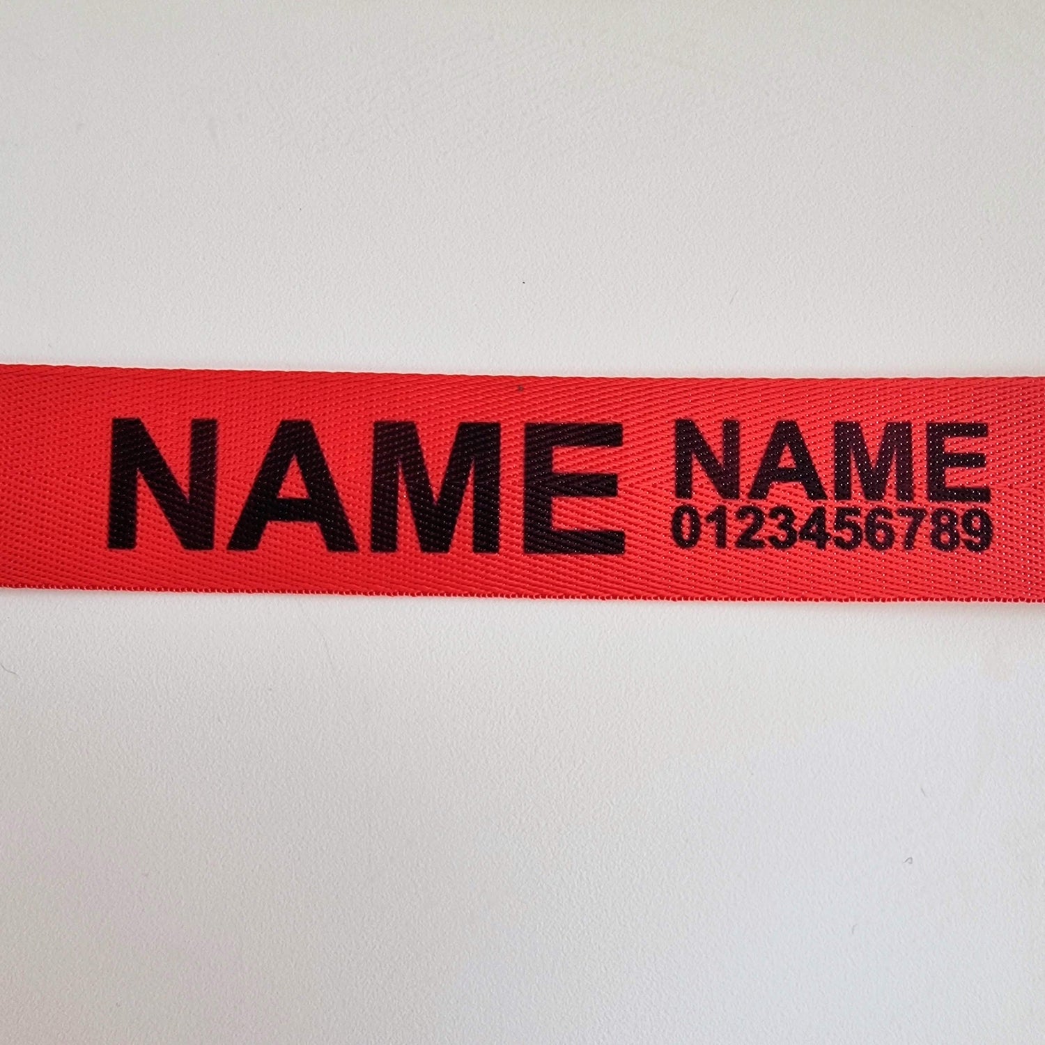 Red name dog collar personalised 