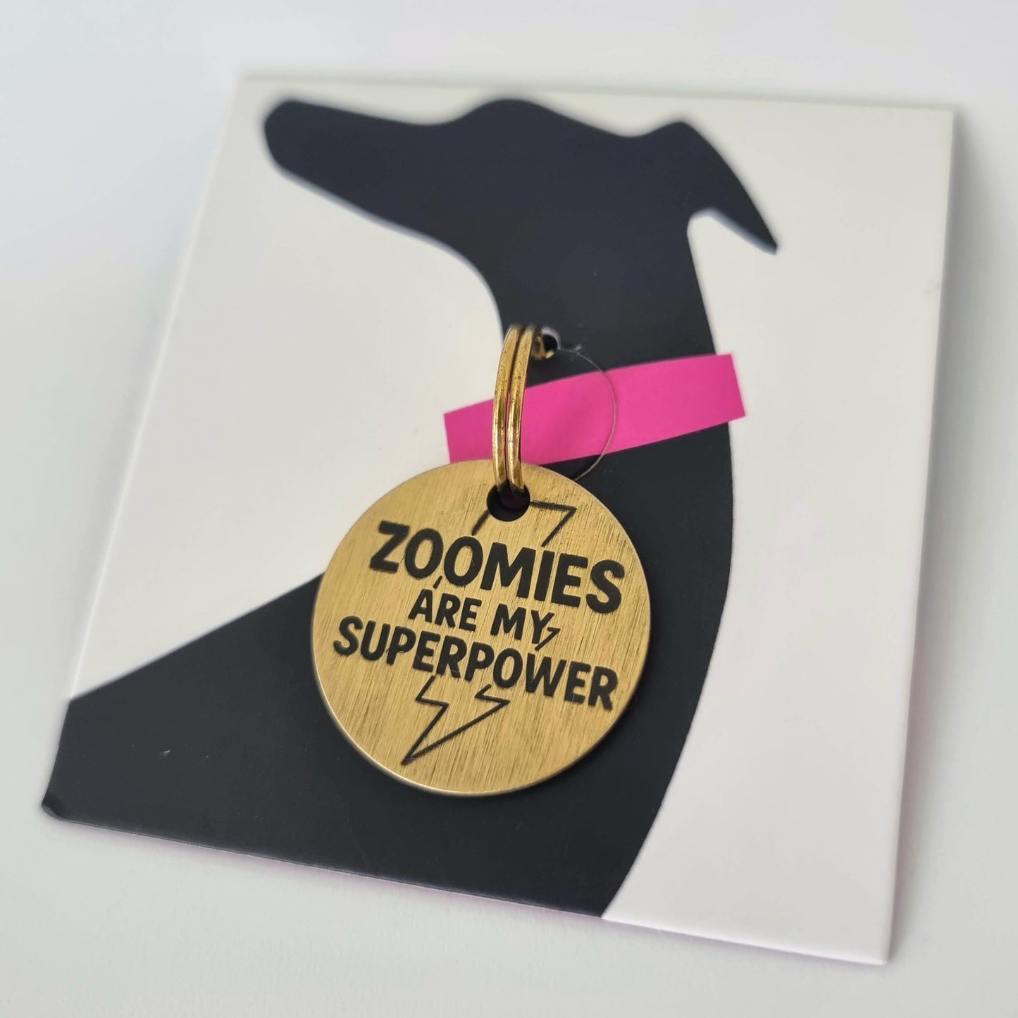Zoomies Are My Superpower – Personalised Dog ID Tag