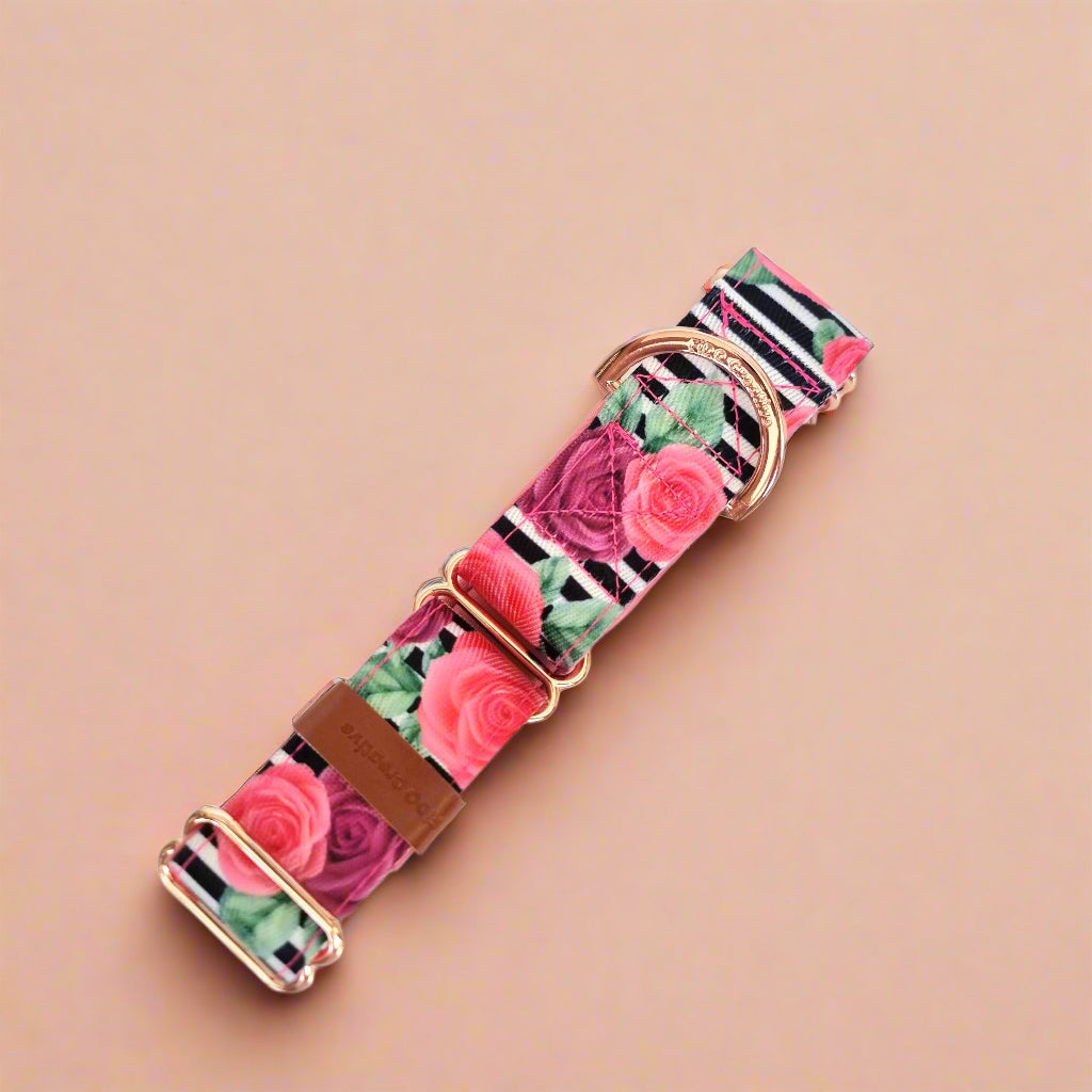 Pretty dog collar with flowers