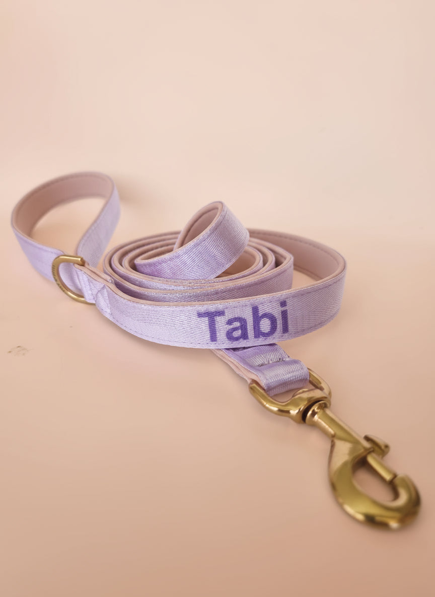Lilac dreams dog leash - Neoprene Padded
