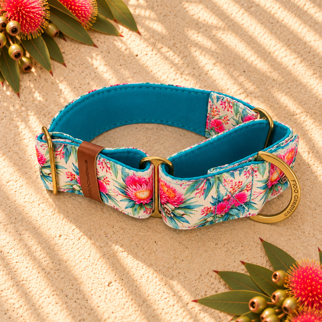 floral greyhound dog collar