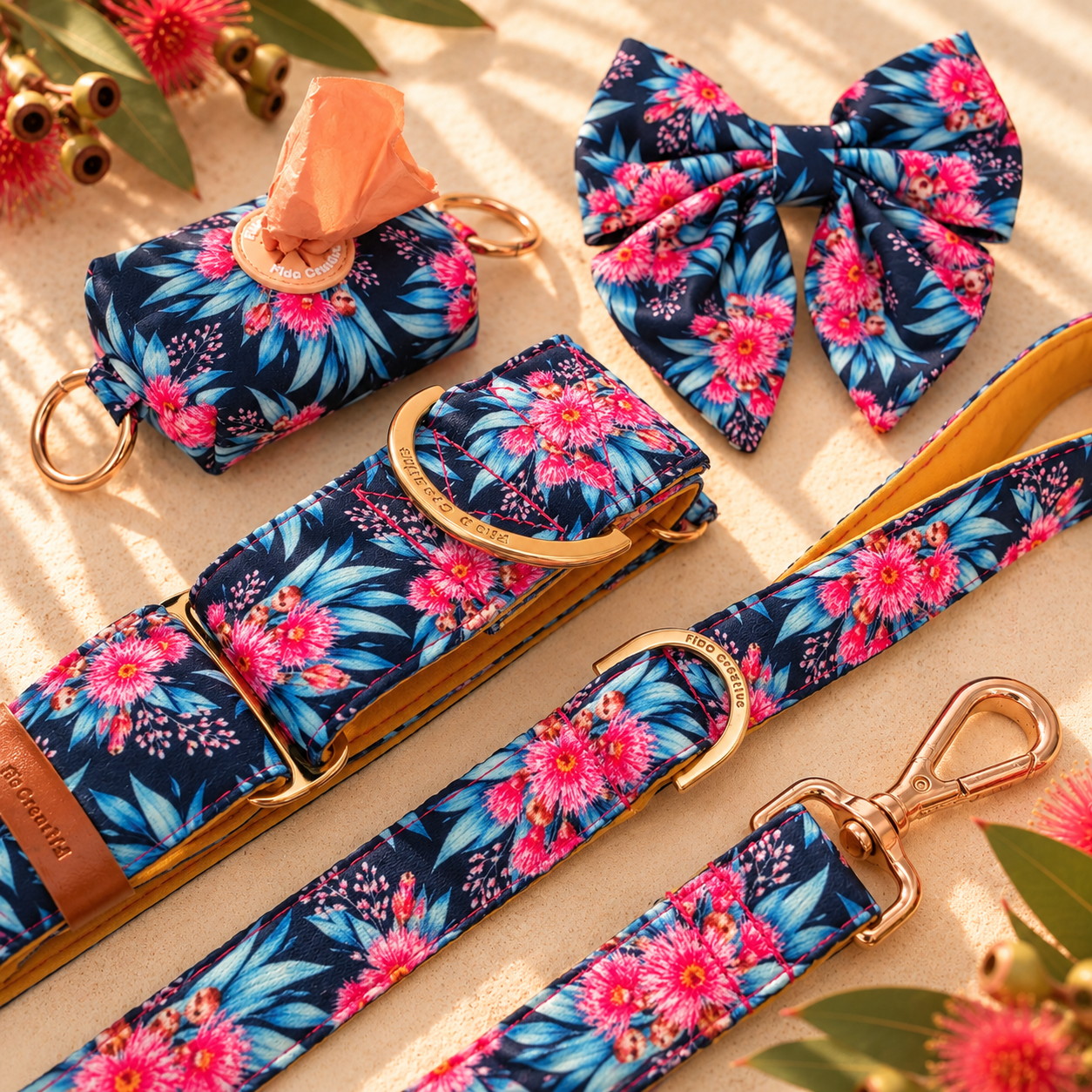 Australian Native Blossom Dog Leash - Padded