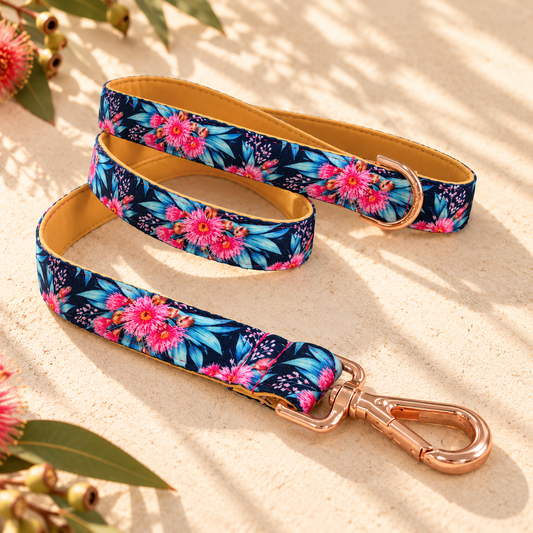 Australian Native Blossom Dog Leash - Padded