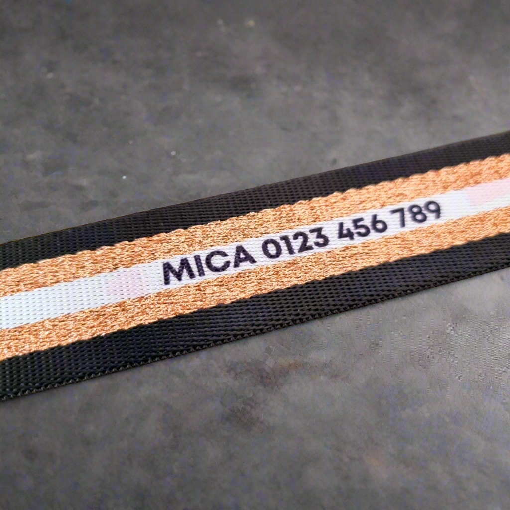 Personalised Martingale collar - Black & Rose gold - Padded - 1.5" Wide