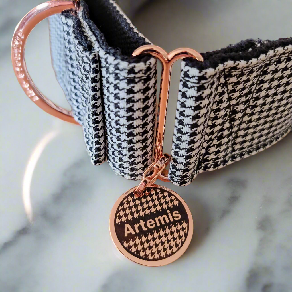 Houndstooth Dog tag