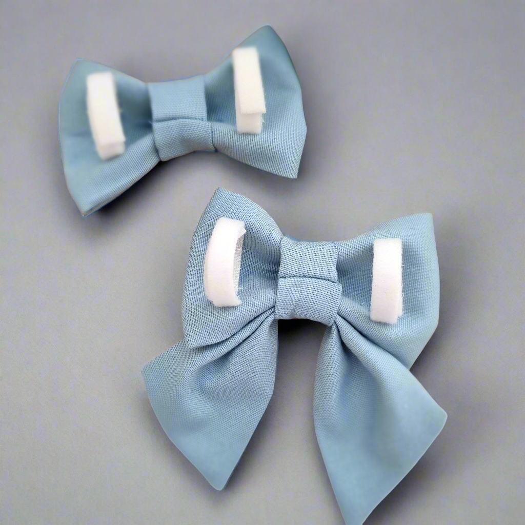 Light blue wedding dog bow tie