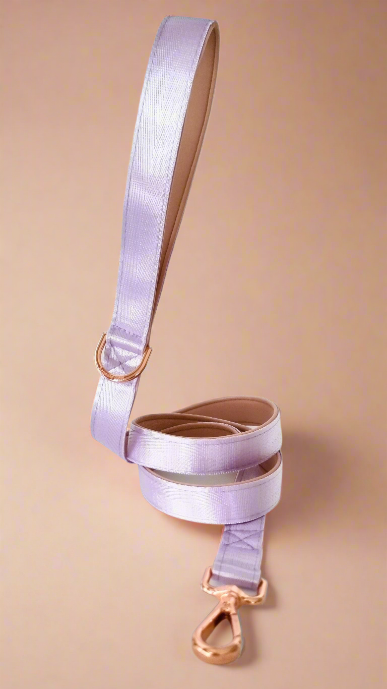 Lilac dreams dog leash - Neoprene Padded