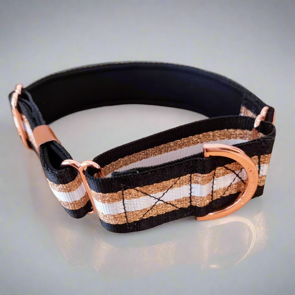 Mimco dog collar glitter rose gold 