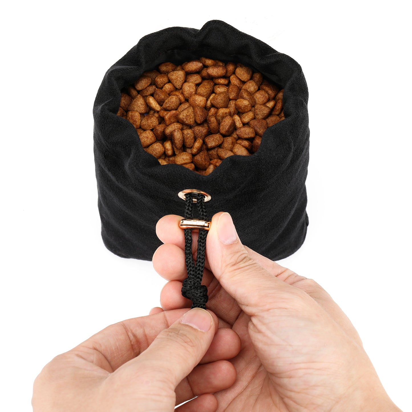 Black velvet dog treat pouch 