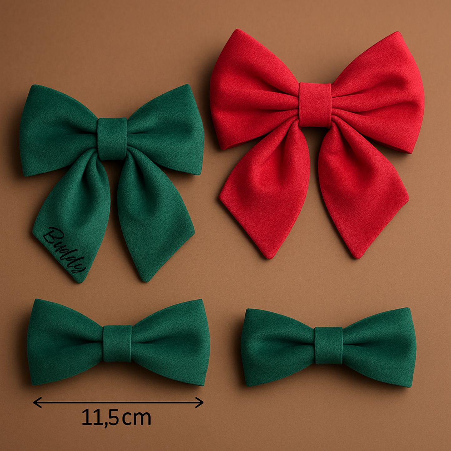 Green dog bow tie - Green velvet sailor dog bow tie