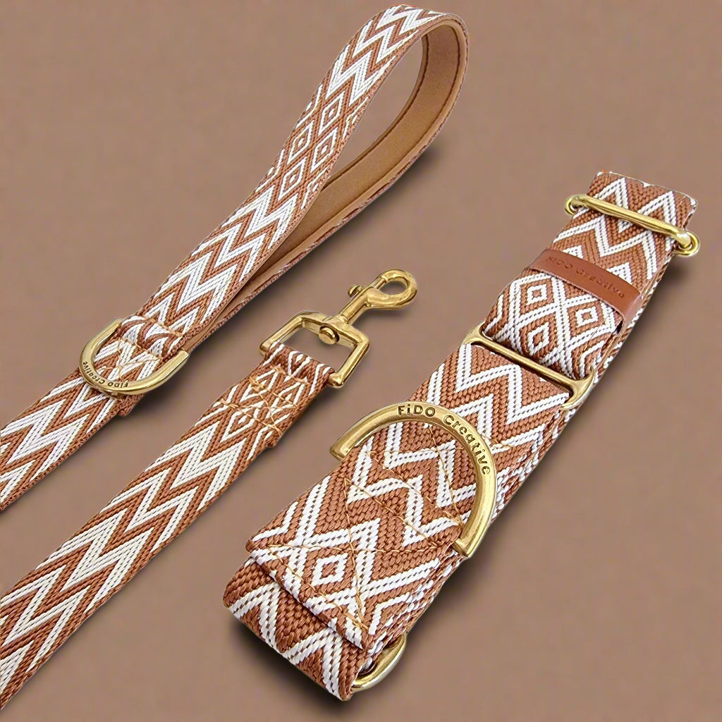 Durable martingale collar and leash set