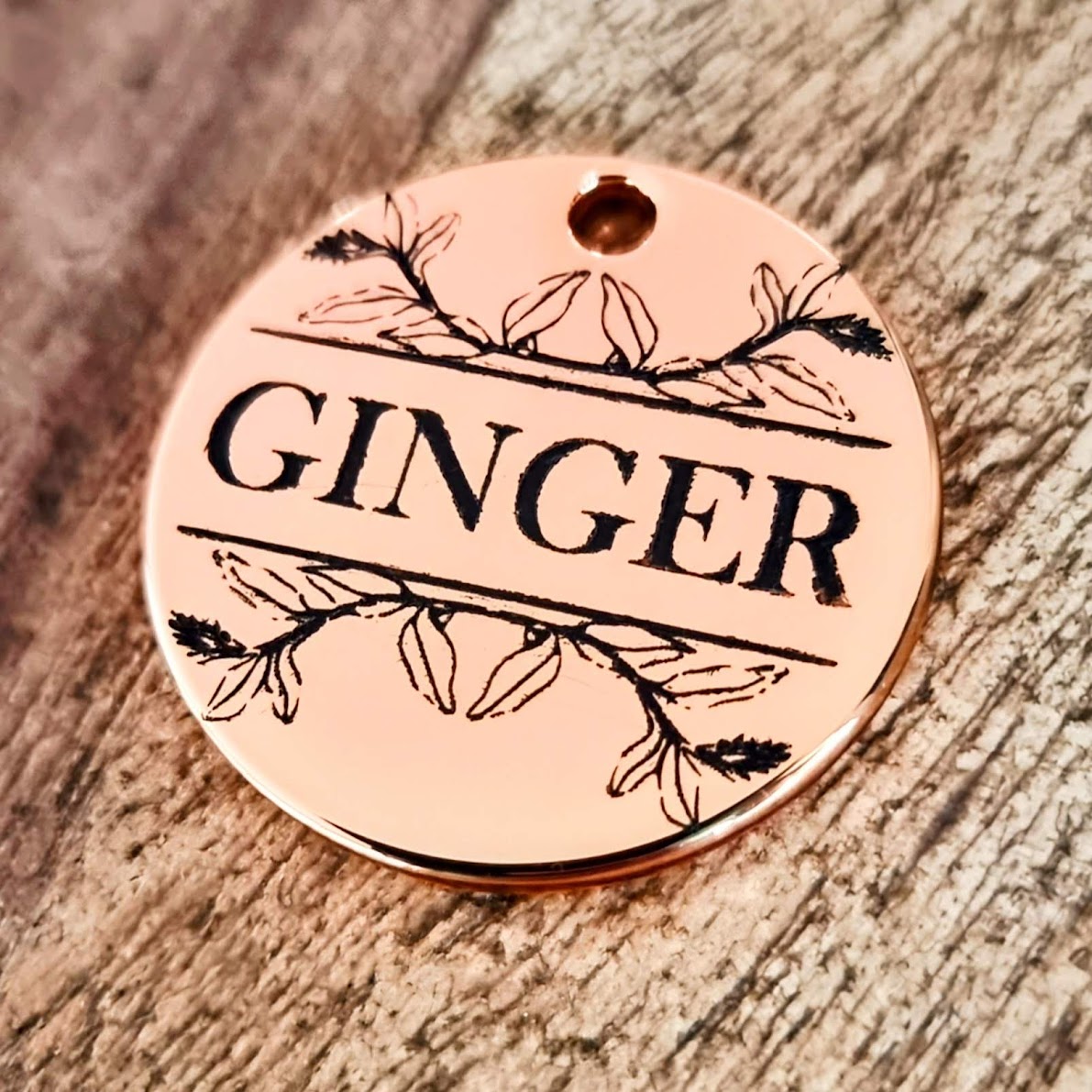 Dog name ID tag - Ginger