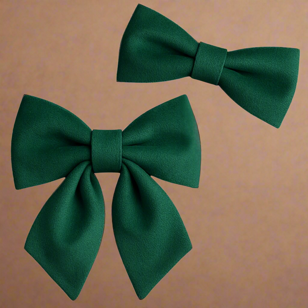 green christmas dog bow tie