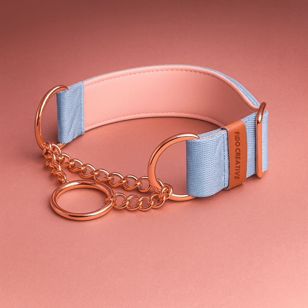 Luxury chain martingale dog collar 