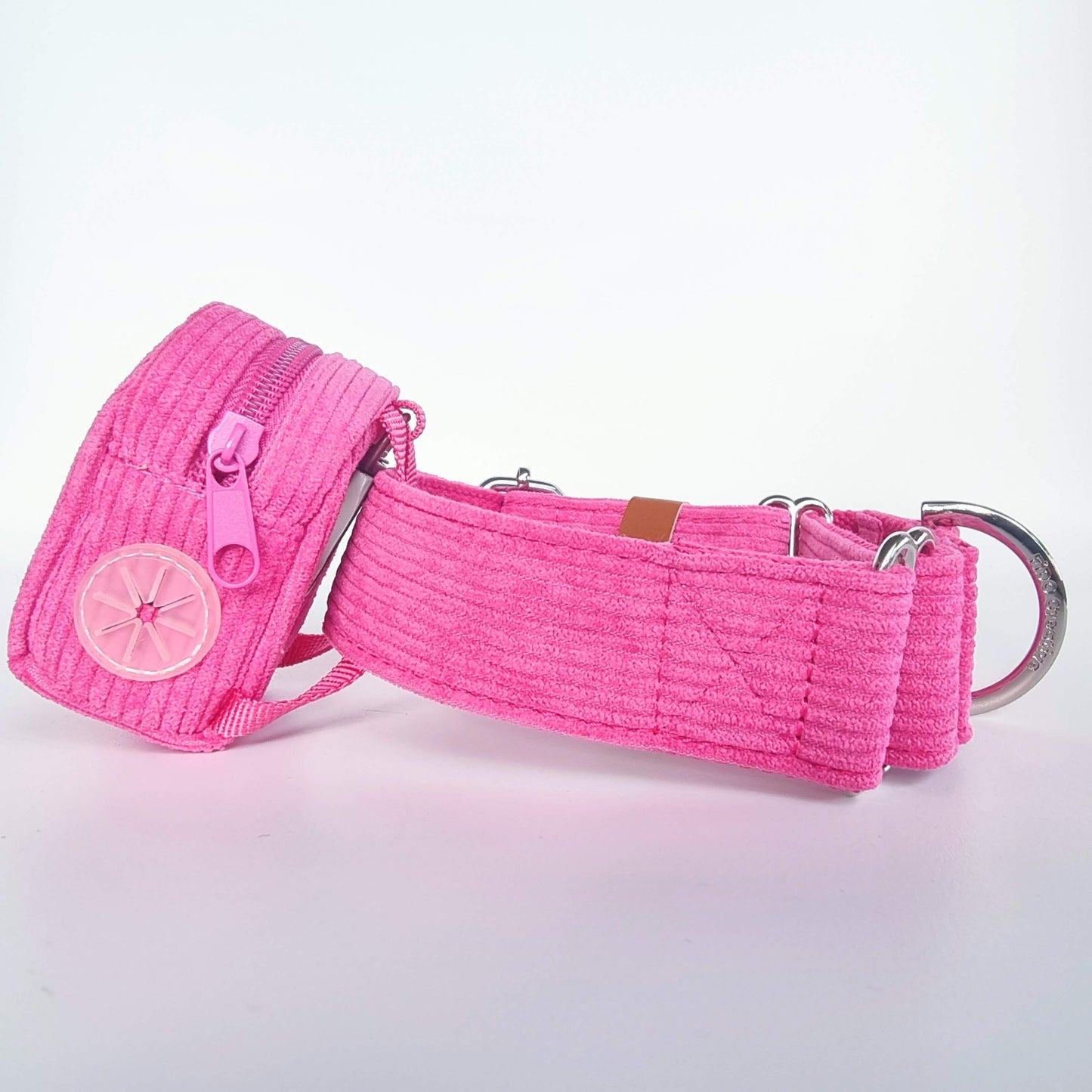 Hot Pink Corduroy Mini Backpack Poop Bag Holder – Cute, Clip-On & Ready to Roll