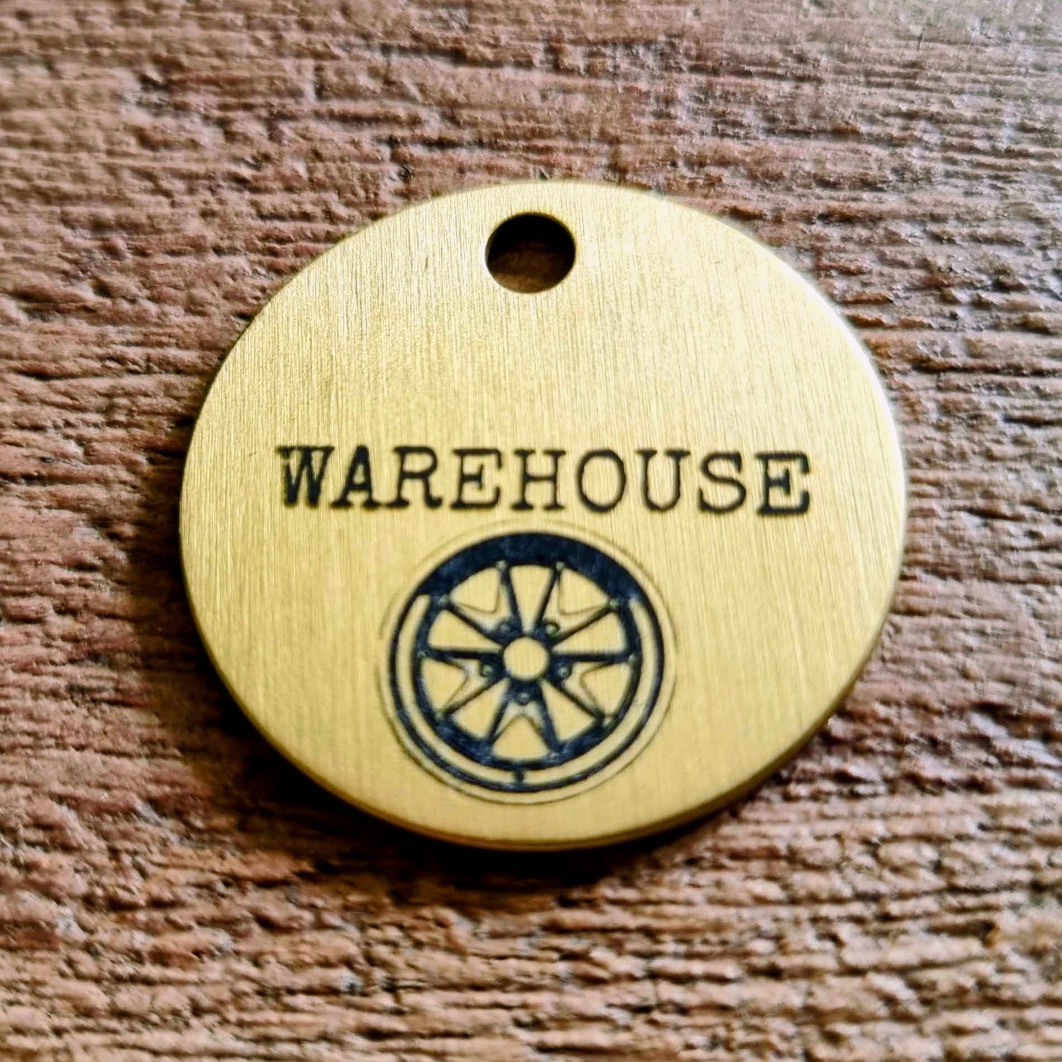 personalised Solid brass keychain tag