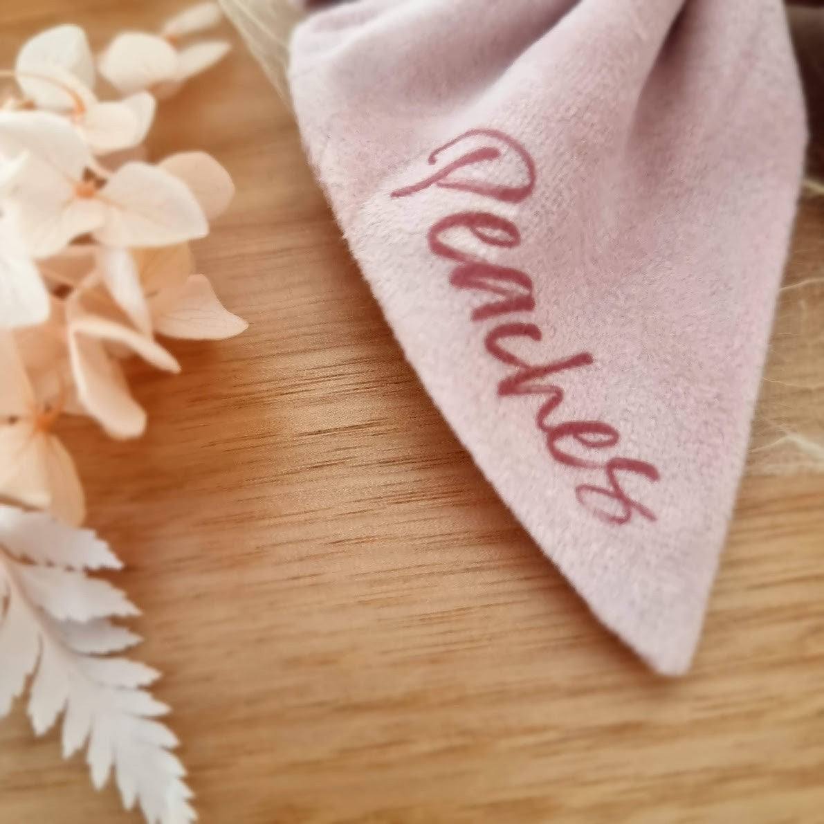 personalised dog bow ties pink