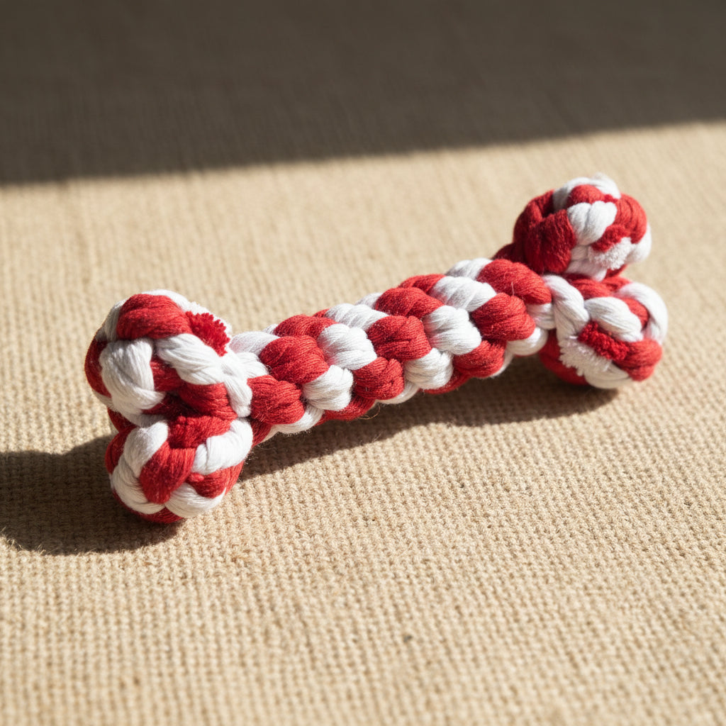 Rope Bone Dog Toy | Cotton Rope Chew & Tug Toy