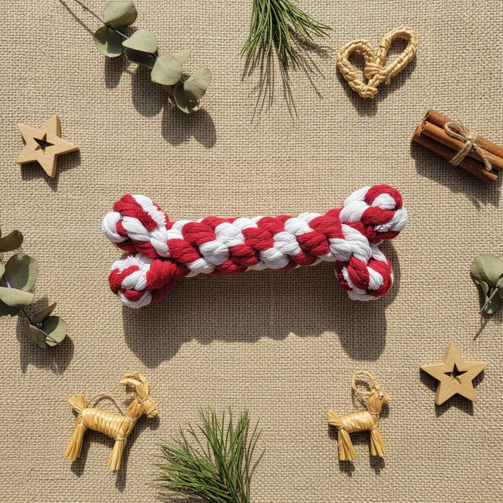 Rope Bone Dog Toy | Cotton Rope Chew & Tug Toy