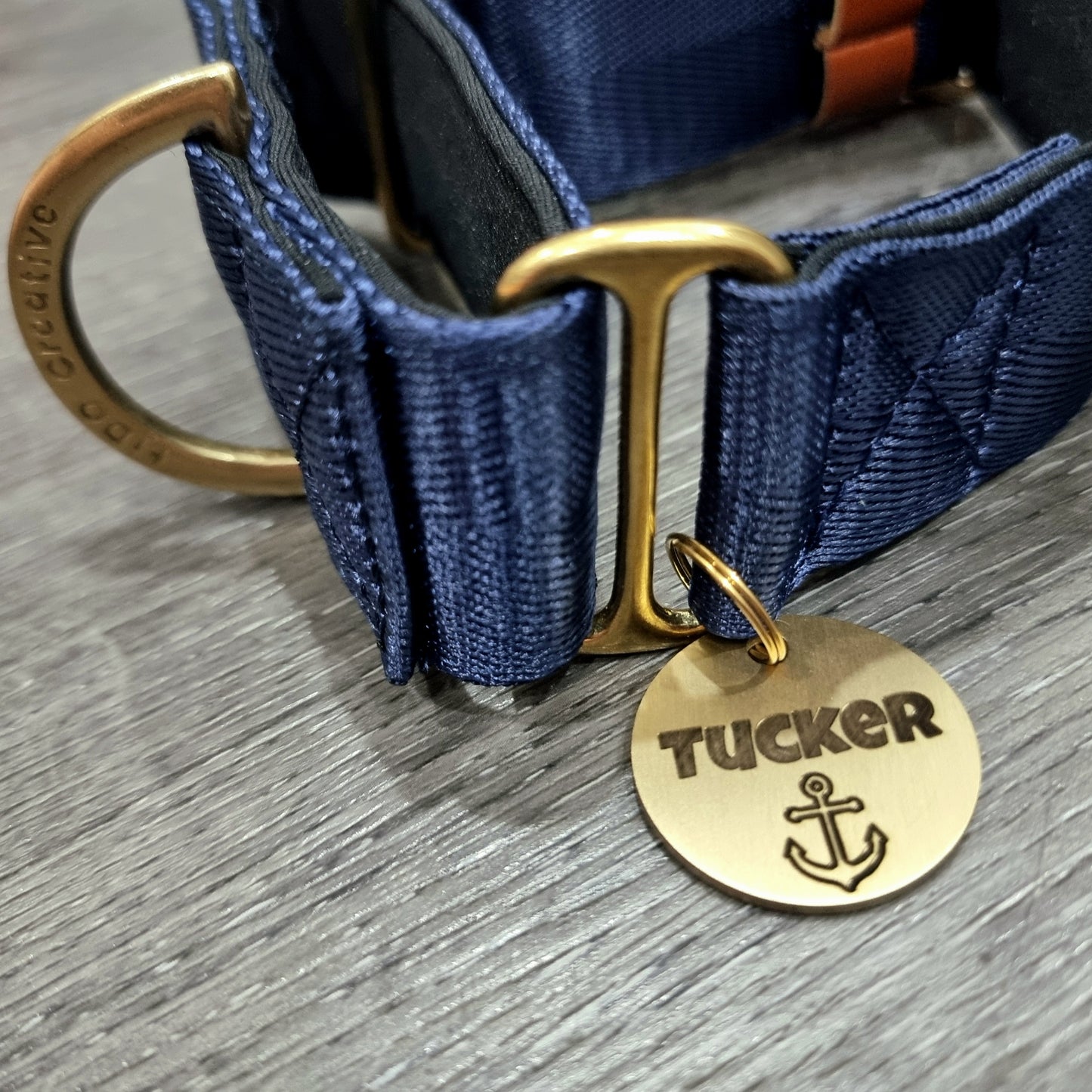 Custom Solid Brass Dog ID Tag – Engrave Your Own Design
