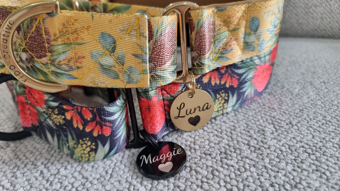 Waratah Dog Collar – Australian Native Floral Buckle Collar