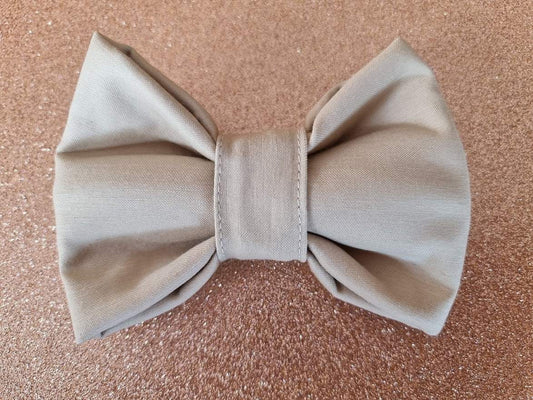 Beige dog bow tie